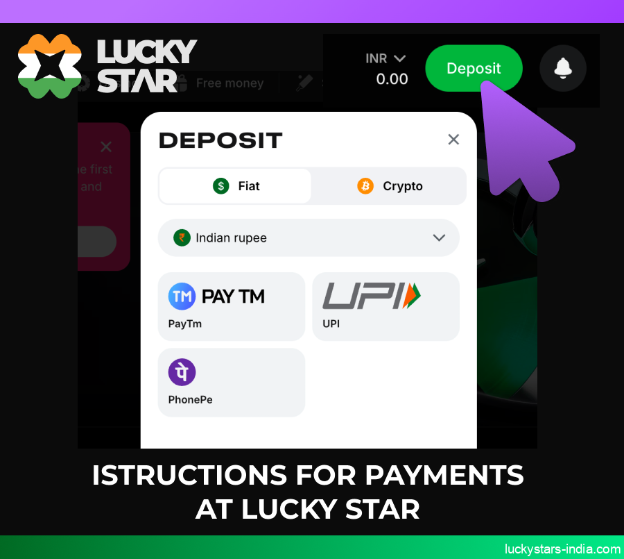 Deposit and withdrawal guide at Lucky Star